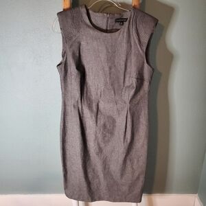 Banana Republic padded cap sleeve heather grey dress